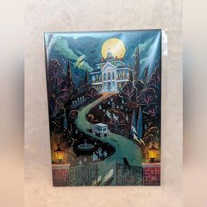 postcard Disney WonderGround Josey Tsao HAPPY HAUNTS 5x7 Haunted Mansion